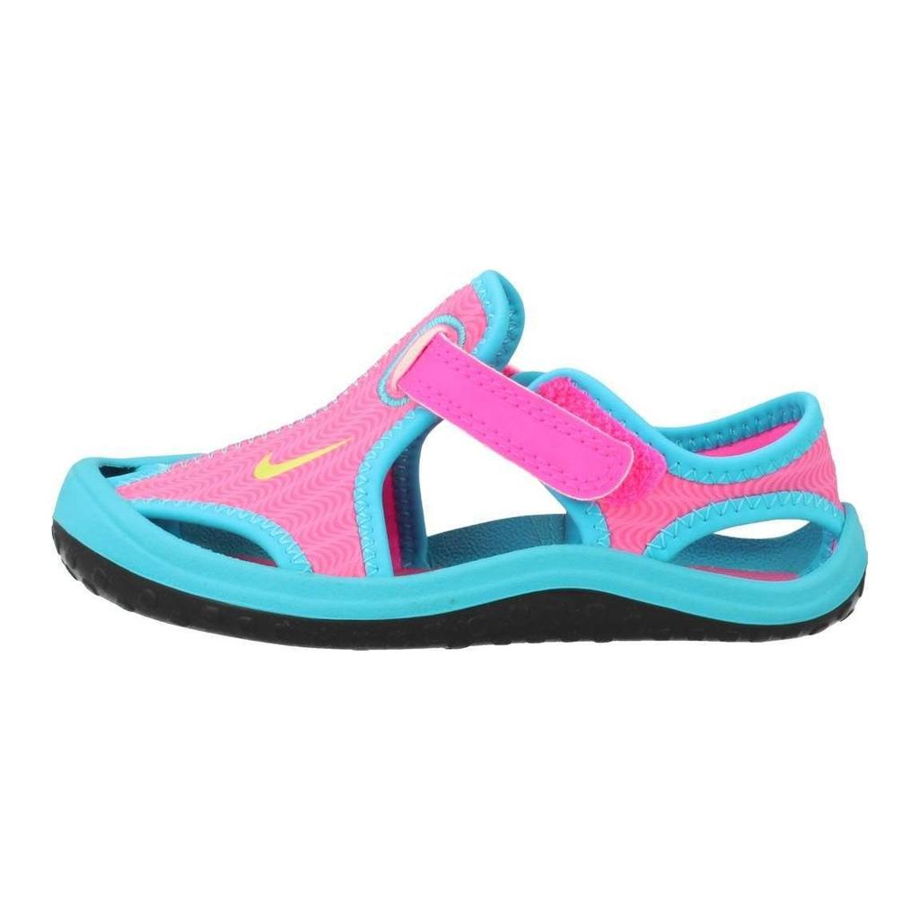 Nike Sunray Protect TD Hook and loop Sports Sandals Blue Pink Infant And Toddler 344993-612
