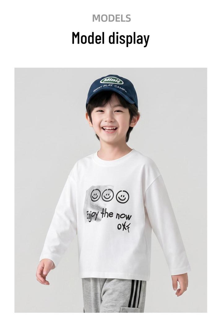 Beiteng Autumn Kids' Korean Style Pure Cotton Long Sleeve Cute Top
