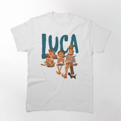 New Cotton Brand Tshirt Black Unisex Tee Shirt Luca Watermelon Printed T Shirt Unisex Print Tshirt Teenager Casual Tees Top
