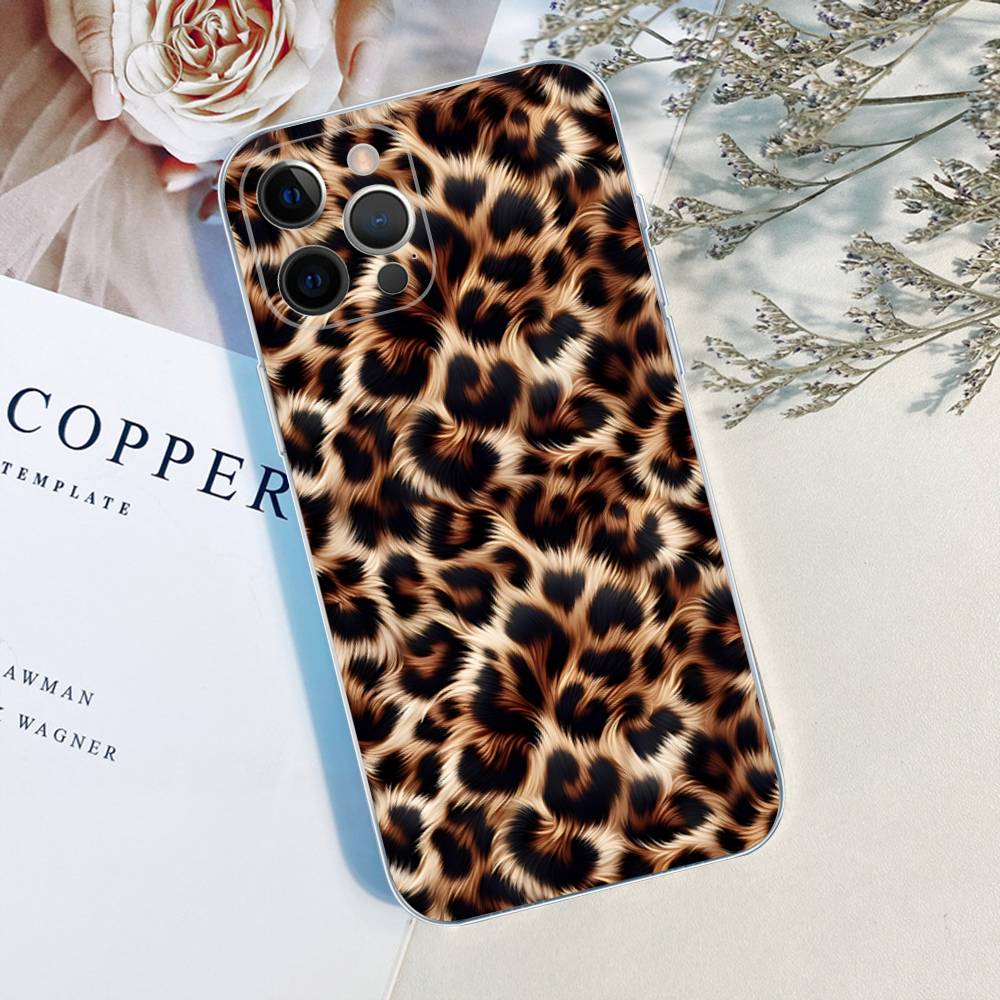 Classic Leopard Cheetah For IPhone 17 16 15 14 13 12 11 Pro Max Plus Transparent Soft TPU Phone Cover