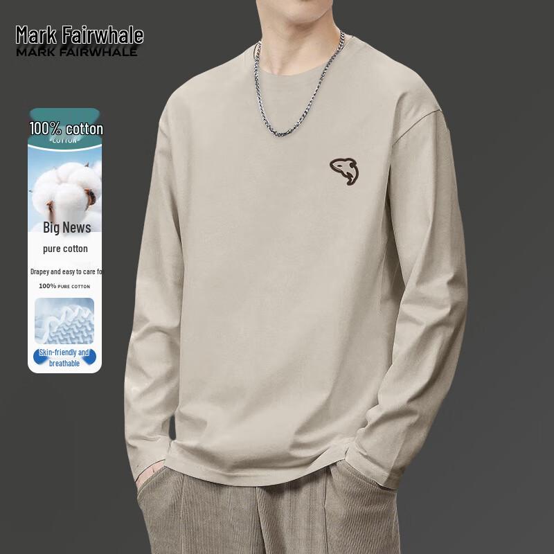 

Mark Fairwhale Men s Orca Applique Long-Sleeve T-Shirt 4XL