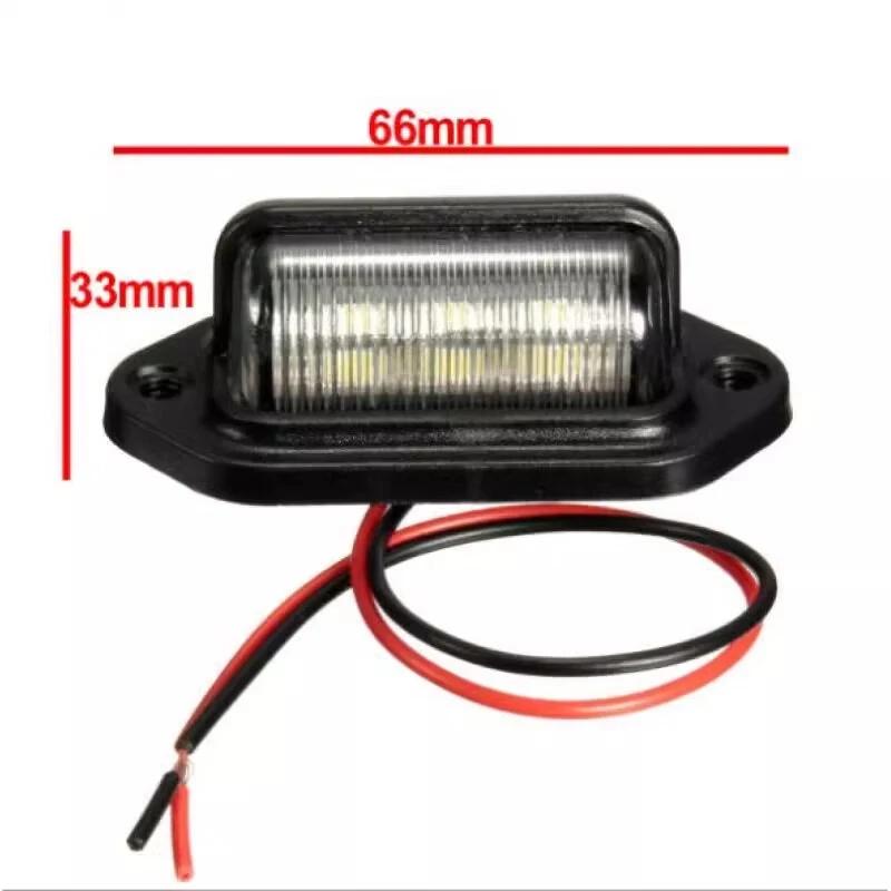 1/2Pcs 6 LED License Plate Lights Universal Car Truck RV Trailer Van License Taillight Waterproof Rear Lamps Tools Accessories