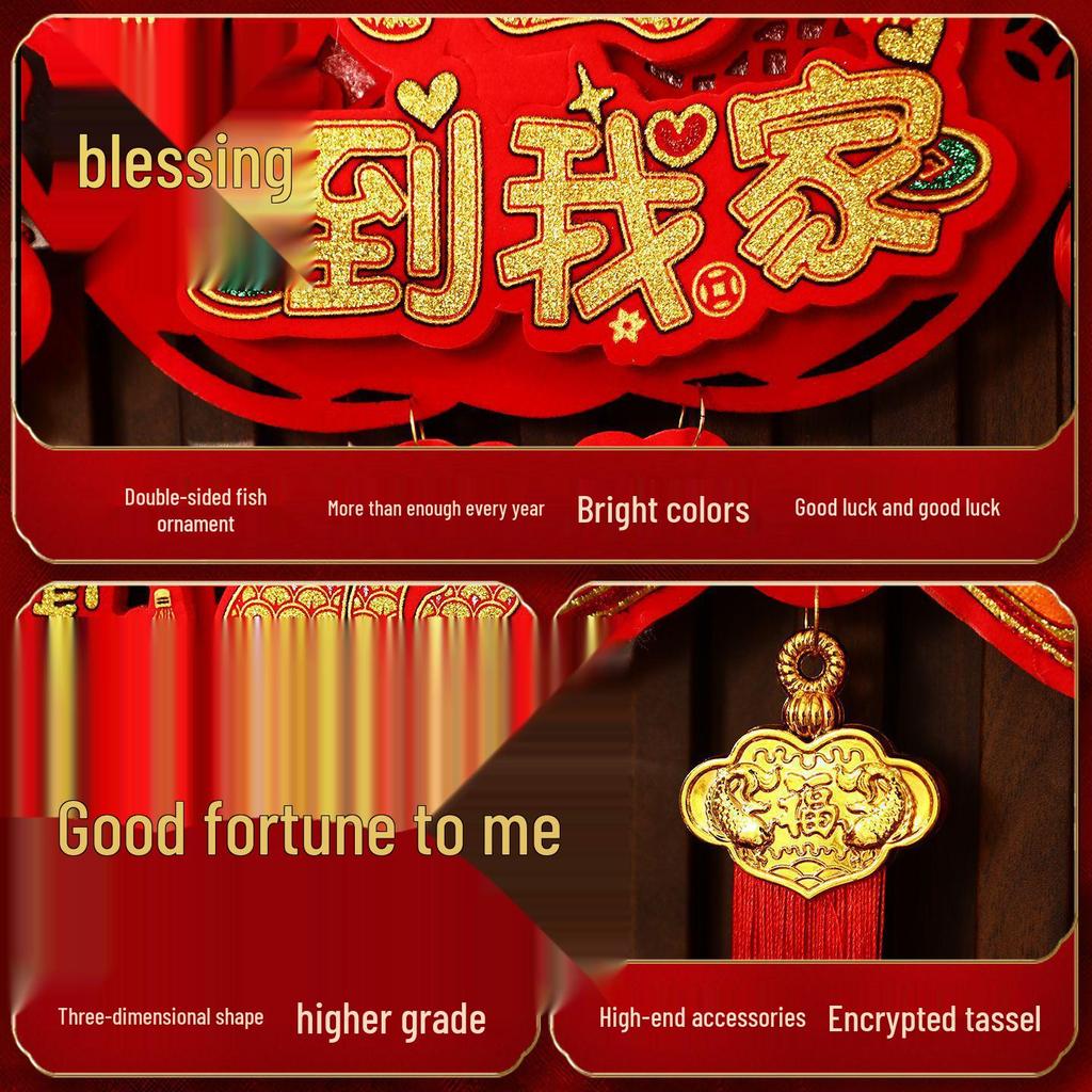 2026 Year of the Horse Fu Pendant: New Year Lucky Bag Hanging Ornament for Spring Festival Home Decoration