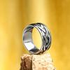 European and American Personalized Retro Woven Viking Men's Titanium Steel Ring, Stainless Steel Ring Fashion Daily Jewelry Gift Accessories