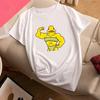 Funny Duck Print Casual Sports Printed Tshirt Women Round Neck Running Fitness Short Sleeves Tops Womens Activewear Fashion