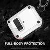 AirPods 3 Case, Shockproof Armor Shell for Third Generation Apple Wireless Bluetooth Earphones, Anti-Loss Smart Opening Clasp with Hook, Black