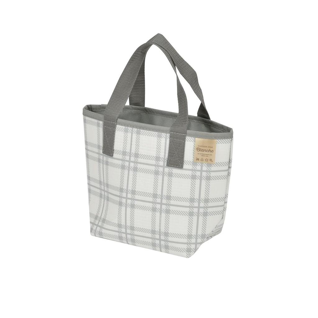 Captain Stag Cooler Bag Foldable Storage Capacity 4L/8L/10L Size S/M Gray/check Blanche.