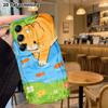 Phone Case: 2D Flat Samsung Galaxy A34 A35 M05 M06 S20 S22 S21 FE Plus 5G Protective Case, Orange Cat Playing with Water, Perfect Christmas and Hallow