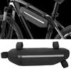 Nylon Outdoor Waterproof Bicycle Front Tube Frame Triangular Bag Riding Bike Cycling Holder Pouch AccessoriesBlack 2L
