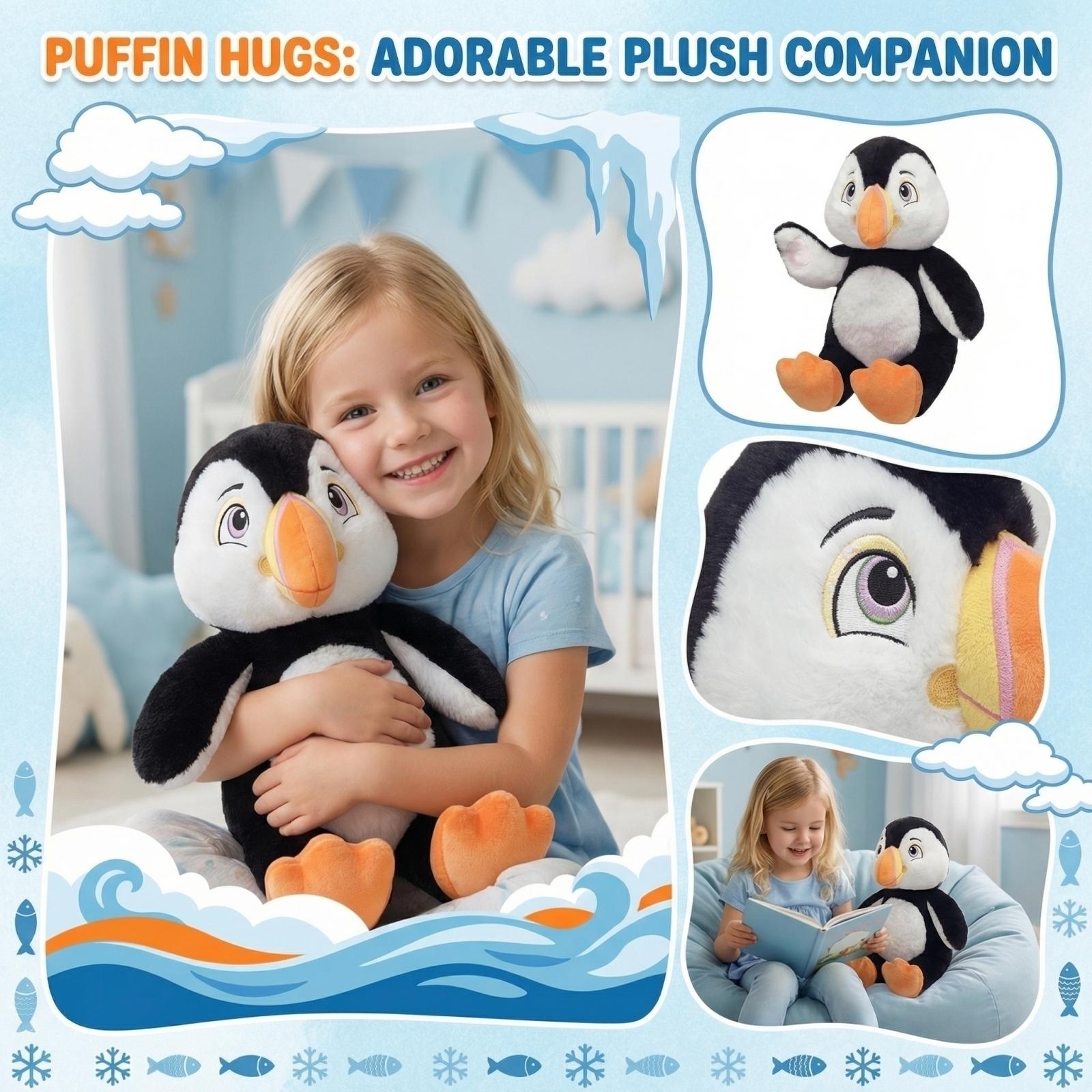 Realistic Penguin Plush Toy, Cute Plush Doll One Size