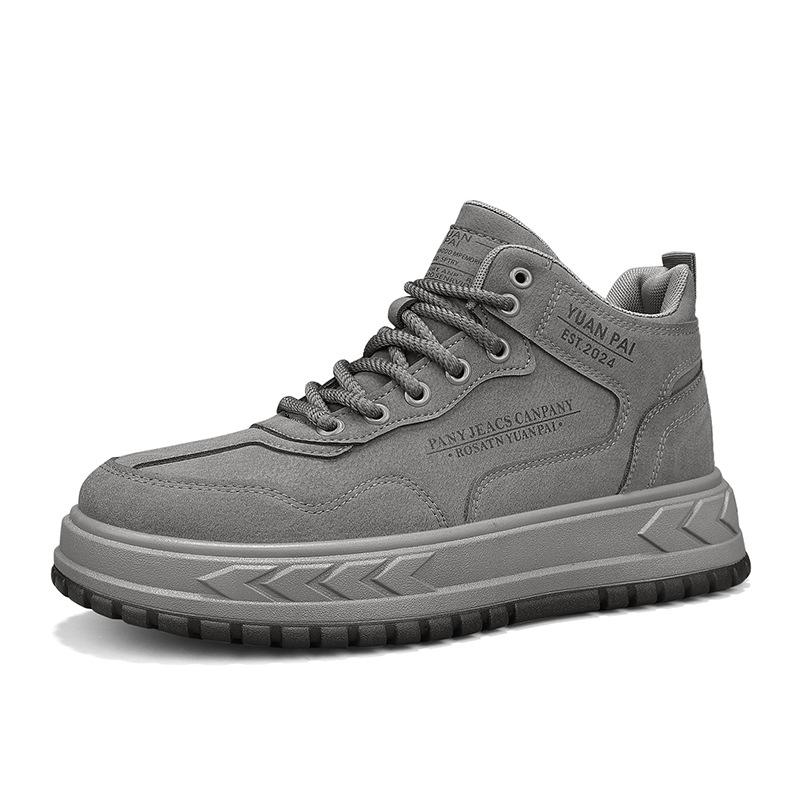 Ретро повседневные толстоподошвенные увеличивающие рост рабочие ботинки, новые мужские уличные износостойкие ботинки Мартин с высоким берцем для осени и зимы 44