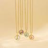 French Retro Enamel Imitation Pearl Pendant Necklace for Women