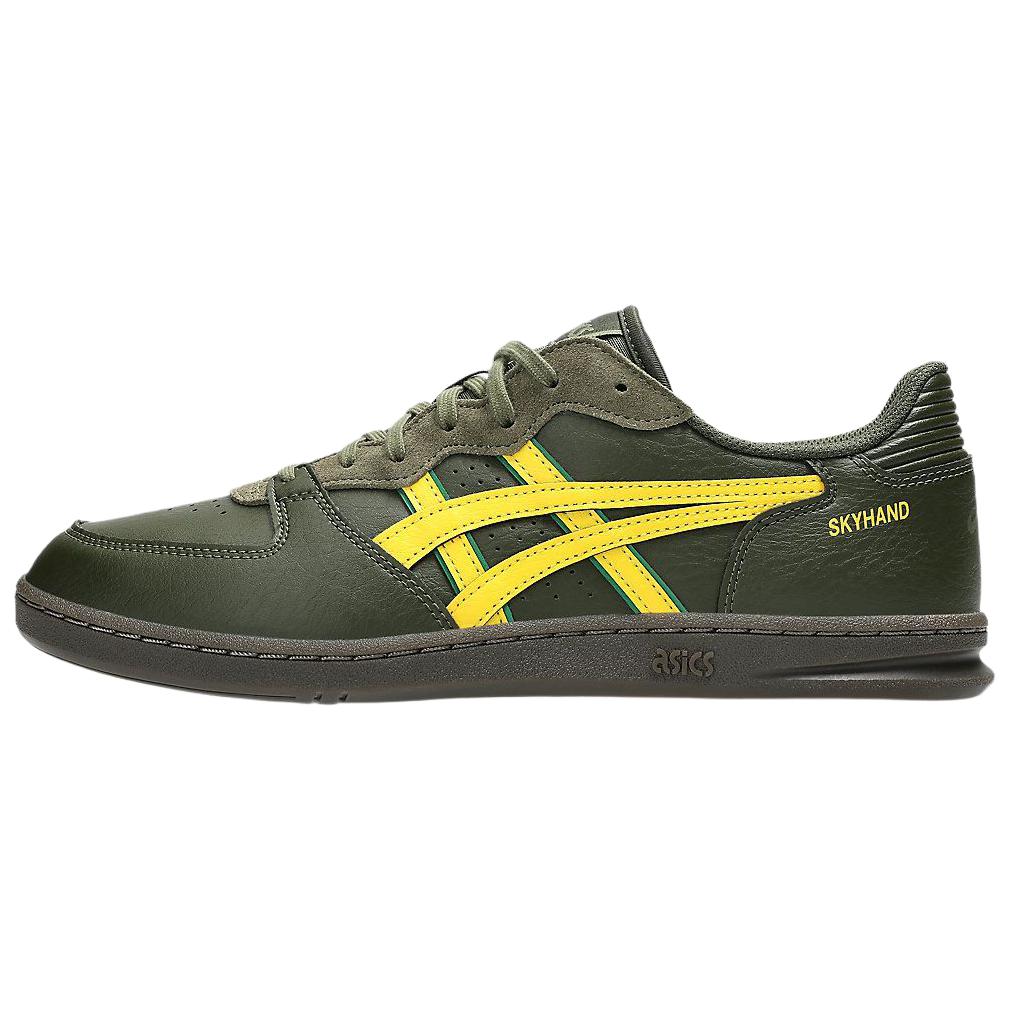 ASICS Unisex Skyhand OG Retro Lifestyle Shoes Olive Canvas Tai-Chi Yellow 1203A451-301 EU 44.5