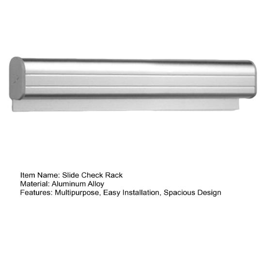 Aluminum Slide Check Rack with Pen Slot And Receipt Bills Ticket Invoices Memos Holder Clip Holder Restaurant Order Organizer