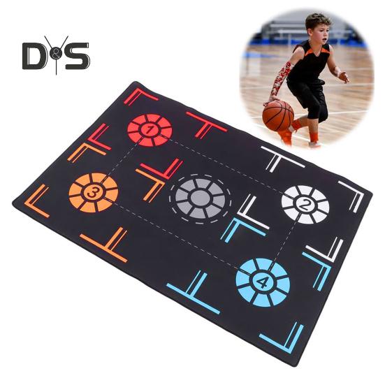 Basketball Training Mat for Kids Improve Dribbling Skills Non-Slip Surface Mat Foldable Anti-Slip Sport Mat Ball Control Dribble Practice Mat