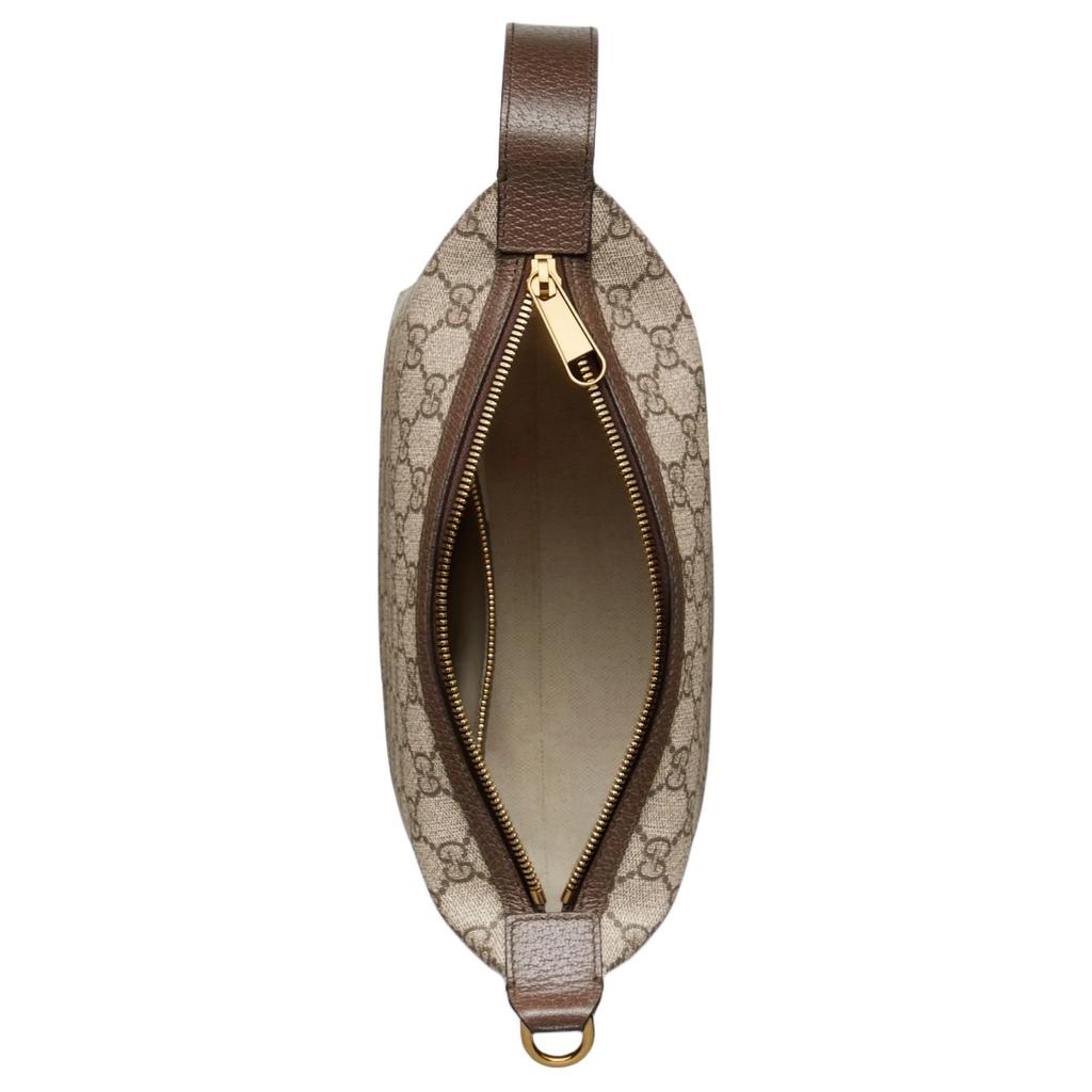 Gucci Ophidia Bandoulière Amovible Fermeture Éclair Sac à Main en Toile Suprême Monobretelle pour Femme Marron