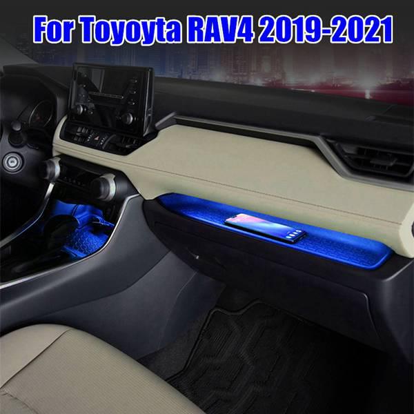 

Подсветка центральной консоли для RAV4 и Wildlander: 3 источника света, 64 цвета, вариант ледяного синего, простая установка None