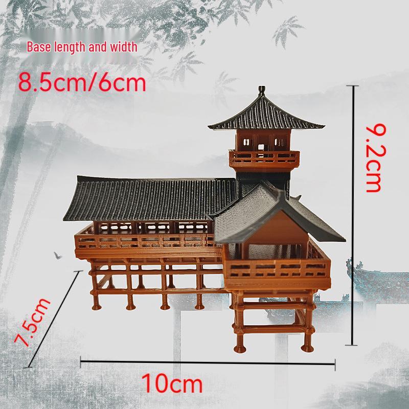 Chinese Style Micro Landscape 3D Printed Rockery for Fish Tanks and Bonsai Gardens