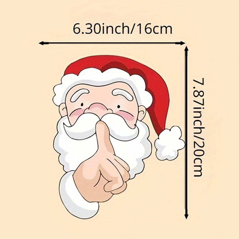 Christmas Creative Car Stickers Funny Santa Claus Vehicle Decals Auto Window Santa Claus Decorations Vehicle Supplies