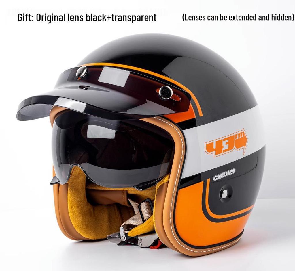 Unisex American Cruiser 3/4 Motorcycle Helmet