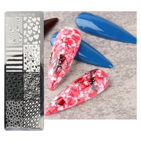 Nail Stamping Plates Exquisite Manicure Nail Art Making Stainless Steel DIY Template Nail Tool for Lady