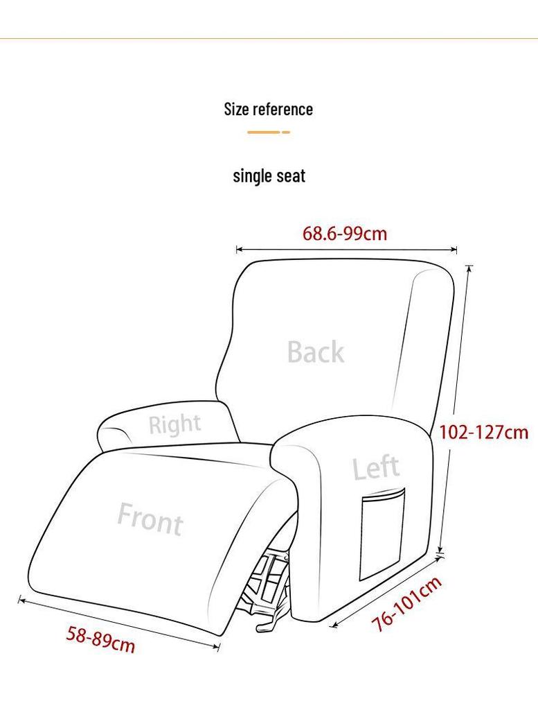 Thickened Non-Slip Sofa Cover for Massage Recliner Chair, Pet & Dirt Resistant.