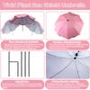 Upgraded Plant Umbrellas For Outdoor Plants, Adjustable Garden Shade Umbrella 26" Larger Plants Shade Cover