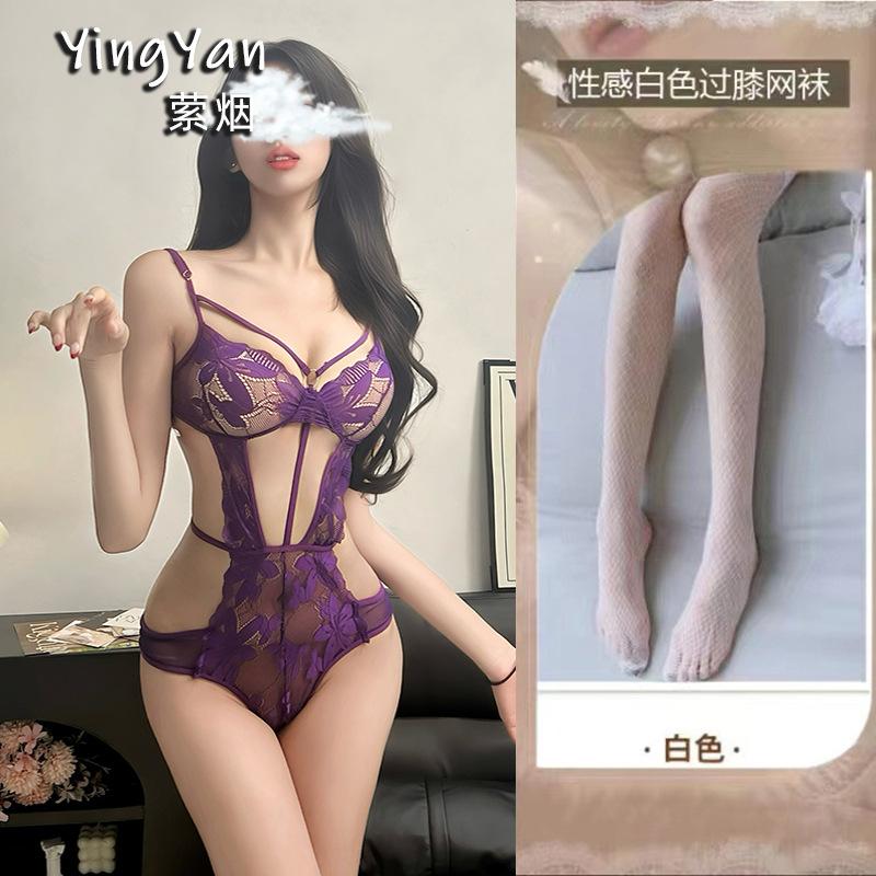 Sexy Underwear Female Sexy Royal Sister Lace Temptation Hot Pure Desire Free Gathering Perspective Waist Onesie