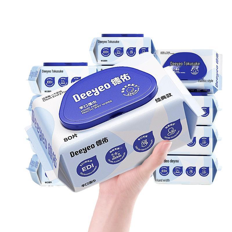 Deyou Blue Large Pack Baby Wet Wipes
