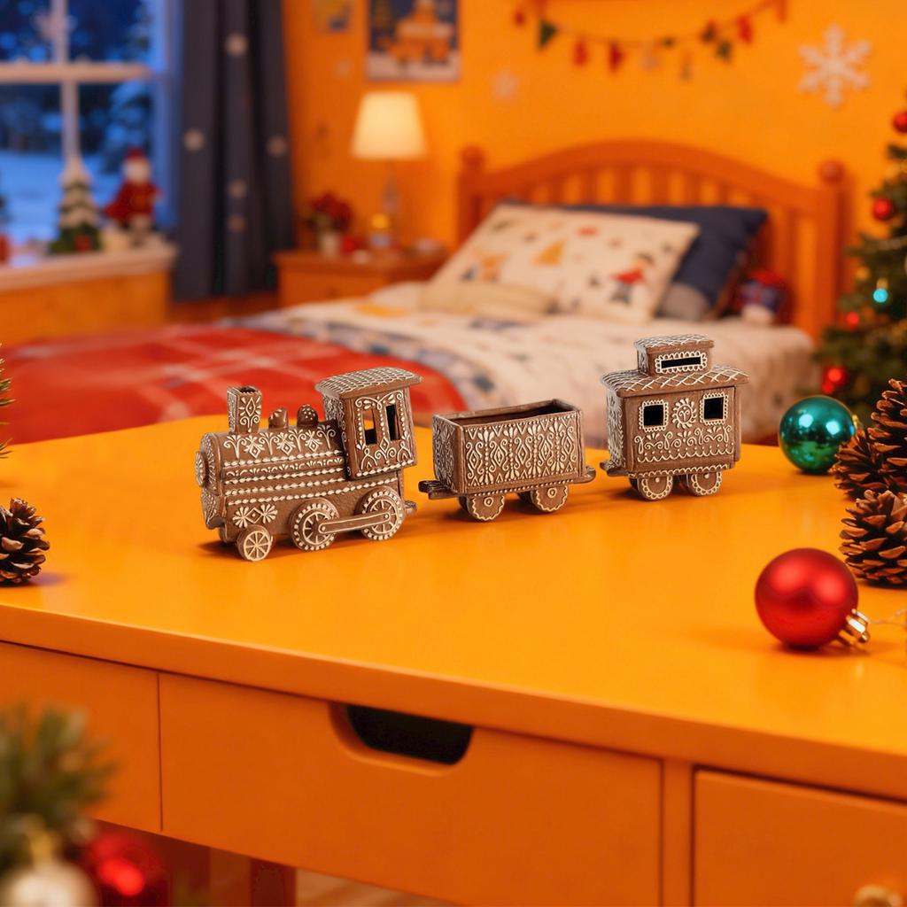 Christmas Table Decoration Hollow Gingerbread House Winter Holiday Table Decoration Warm Led Lights Holiday Gift