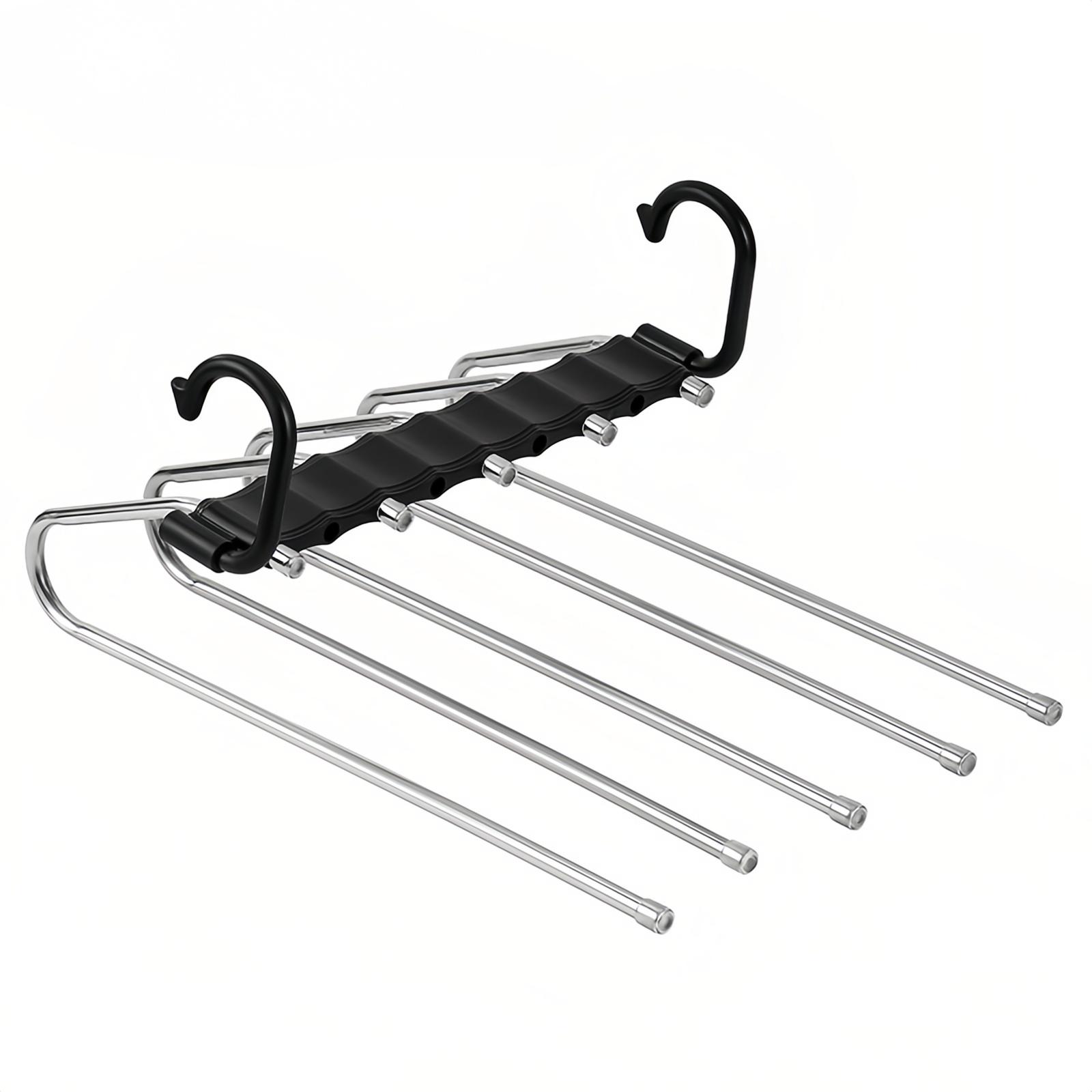 5/9 layer Space-Saving Trouser Hanger System - Adjustable, stackable trouser hanger for seamless garment storage for everyday