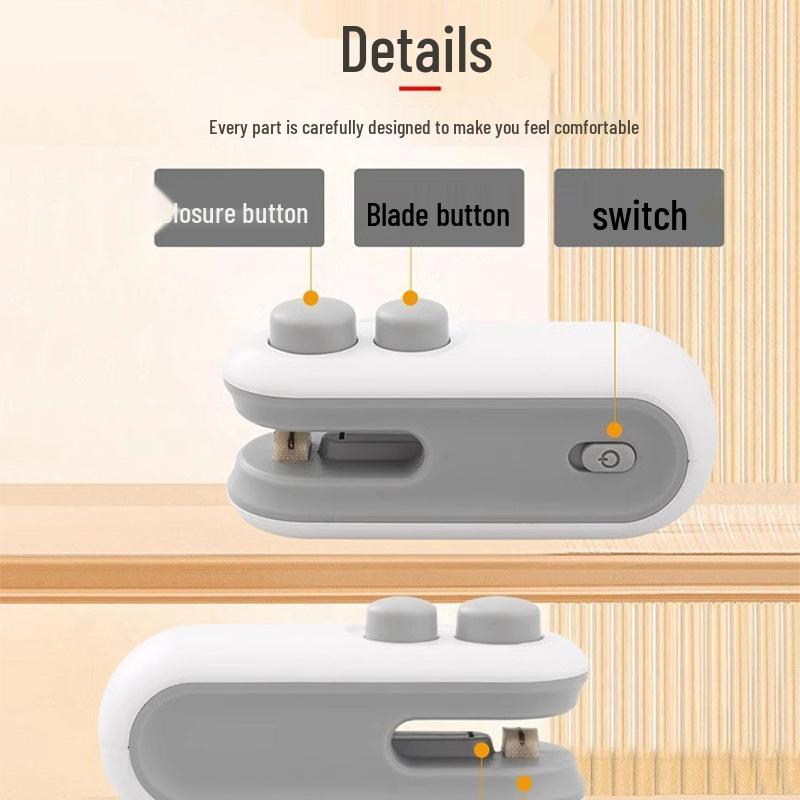 Portable Mini Snack Bag Heat Sealer - Compact Hand-Press Sealing Machine for Home Use