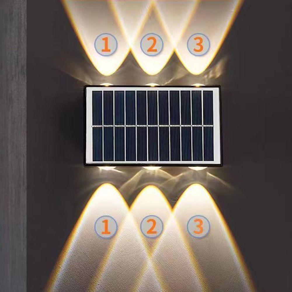 Warm/White/RGB Lights Solar Wall Lamp IP65 Waterproof Automatic Outdoor Lighting  Courtyard