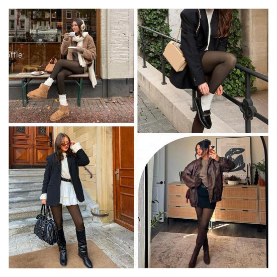 Leggings doublés polaire Femme Hiver Collants thermiques Faux collants couleur peau translucide Leggings pour femme Modelant le corps Sculpture du corps Restez au chaud