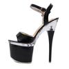 34-48 Kobiety Sexy Party Super Wysokie Obcasy Platformy Rybie Toe Sandały 7.5 cm platfrom14 cm Obcasy sandały damskie dla kobiet LFD
