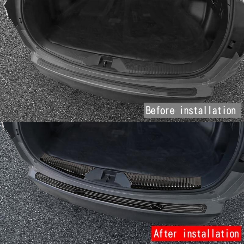 For Subaru Forester 2024 2025 2026 steel Built-in Rear Bumper Protector door Sill Trunk Threshold Tread Plate Trim Accessories