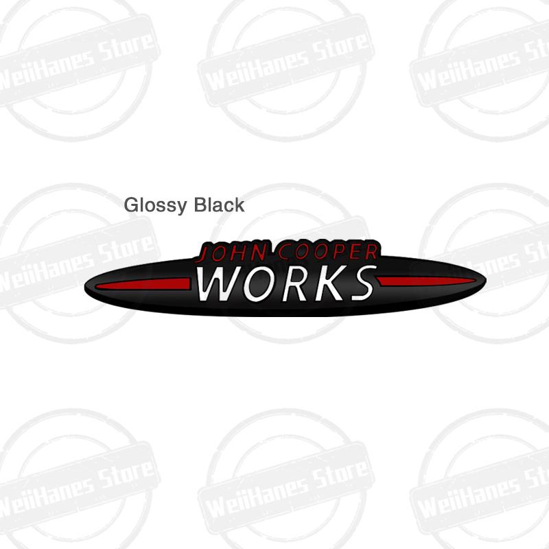 Metallo Per John Cooper Works Mini Cooper S JCW R56 R57 Countryman Clubman Paceman Adesivo Griglia Emblema Badge Carrozzeria Posteriore Bagagliaio Auto