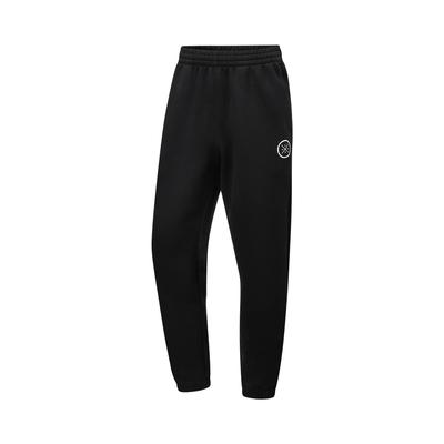 Li Ning Wade Series Solid Color Lace-Up Versatile Simple Soft Knitted Sports Pants Men Bottoms AKLW191-1