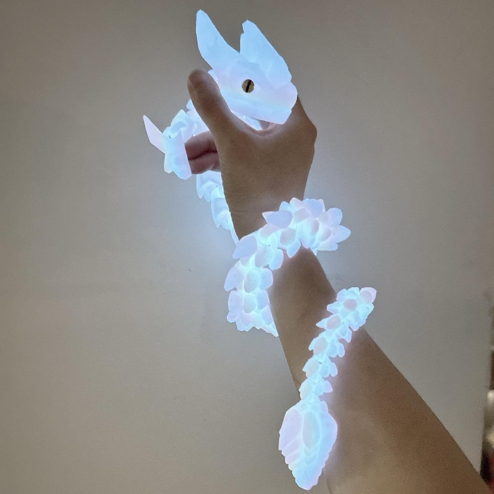 Glow In The Dark 3D Printed Horned Dragon Simulation Dragon Ornament Dragon Figurine  Home Decor