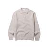LEDEPT Cashmere Blend Hacci Button Collar Knit [Beige]