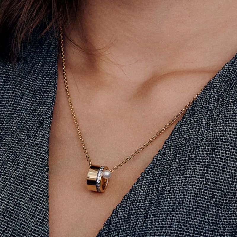 

hyeres-lor Noaiyu Silver (Y) Antique Pearl Point Mix Necklace HL3N28335Y9500 ONE