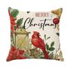 Christmas Theme Printed Sofa Pillow Case Christmas Atmosphere Decoration Bay Window Cushion
