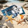Custom Name Personalized Corpse Bride Print Beach Towel, for Trip Camping Beach Party Home Decor, Birthday Gift for Family & Friends