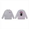 Unisex lässiger übergroßer Rundhals-Pullover mit Schriftzug-Print leichter Baumwoll-Hoodie