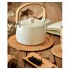8-10cm Rattan Cup Mat 6Pcs Drink Coasters Set for Kungfu Tea Accessories Round Tableware Placemat Dish Mat Rattan Weave Cup Mat Cup Holders 5