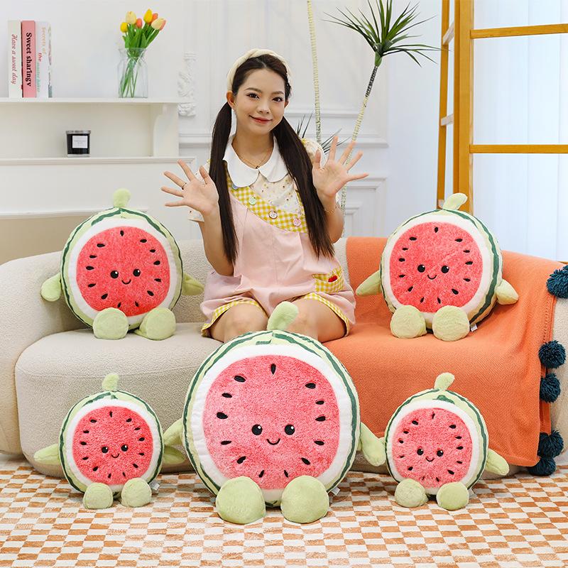 1Pcs 20/30/40Cm Cartoon Anime Cute Pillow  Simulated Watermelon Doll Stuffed Plush Toy Gift For Friends Fun Doll