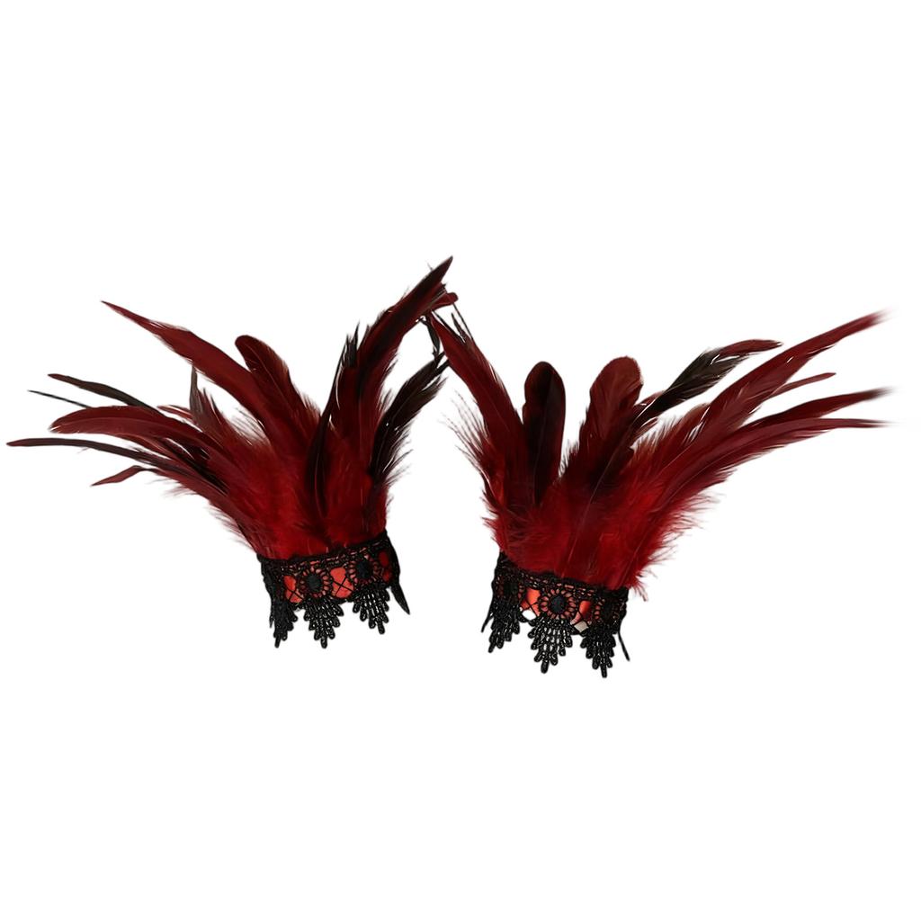 Women's Feather Wristbands, Colorful Feather Armbands, Costume Accessories For Carnival, Parties, And Stage Performances