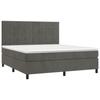 VidaXL Slat Bed Base with Mattress and LED, Upholstered Bed, Double Bed, Adult Bed for Interior Bedroom, 3136132