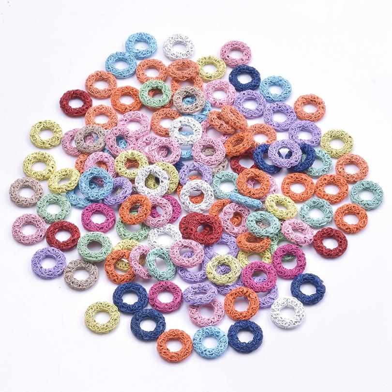 10/20/30pcs/Lot Mix Irregular Winding Rings For Jewelry Making Supplies Colorful Metal Accessories DIY Necklace Brooch Findings