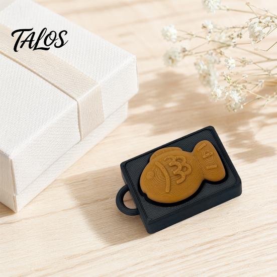 Talos 3D Printed Sea Bream Cake Fidget Toy, Taiyaki Keychain, Decompression Button, Finger Clicker Toys for Stress Relief
